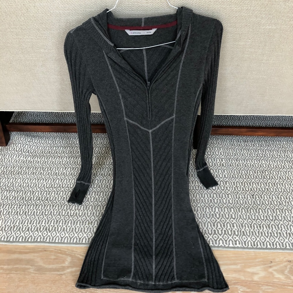 Perfect Condition Athleta Cotton Hoodie Dress